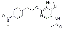 N2-ACETAMIDO-6-[BETA-(P-NITROPHENYL)]ETHOXYPURINE Struktur