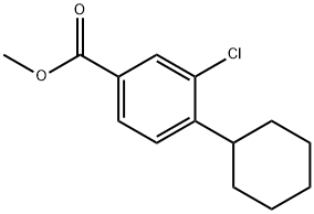 3-CHLORO-4-CYCLOHEXYL-BENZOIC ACID METHYL ESTER Struktur