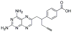 4-[1-(2,4-DIAMINO-PTERIDIN-6-YLMETHYL)-BUT-3-YNYL]-BENZOIC ACID Struktur