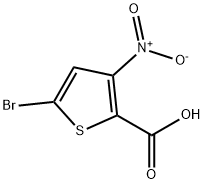 5-BROMO-3-NITRO-THIOPHENE-2-CARBOXYLIC ACID Struktur