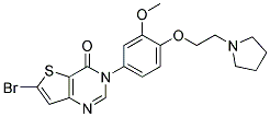 6-BROMO-3-[3-METHOXY-4-(2-PYRROLIDIN-1-YL-ETHOXY)-PHENYL]-3H-THIENO[3,2-D]PYRIMIDIN-4-ONE Struktur