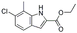 6-CHLORO-7-METHYL-1H-INDOLE-2-CARBOXYLIC ACID ETHYL ESTER Struktur