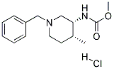 CIS-N-BENZYL-3-METHOXYCARBONYLAMINO-4-METHYLPIPERIDINE HYDROCHLORIDE Struktur