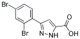 3-(2,4-DIBROMOPHENYL)-1H-PYRAZOLE-5-CARBOXYLIC ACID Struktur