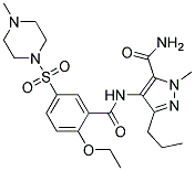 4-[2-ETHOXY-5-(4-METHYLPIPERAZINE-1-YL)SULFONYLBENZAMIDO]-1-METHYL-3-PROPYLPYRAZOLE-5-CARBOXAMIDE Struktur