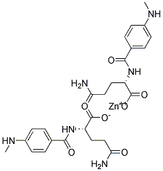 N-(4-Methylaminobenzoyl)L-Glutaminicacid Zinc Salt Struktur