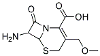 3-methoxymethyl-7-amino-8-oxo-5-thia-1-azabicyclo(4.2.0)oct-2-ene-2-carboxylic acid Struktur