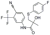 4-Cyano-3-Trifluoromethyl-N-(3-P-Fluorophenylthio-2-Hydroxy-2-Methylpropionyl)Aniline Struktur