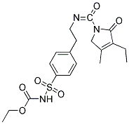 [[4-[2-[[(3-Ethyl-2,5-Dihydro-4-Methyl-2-Oxo-1H-Pyrrol-1-Yl) Carbonyl]Amino]Ethyl] Phenyl]Sulfonyl] Carbamic Acid Ethyl Ester Struktur