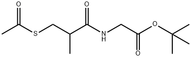 N-(3-ACETYLTHIO-2-METHYLPROPANOYL)GLYCINE TERT-BUTYL ESTER Struktur