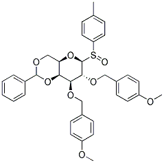 4-METHYLPHENYL 4,6-O-BENZYLIDENE-2,3-DI-O-(4-METHOXYBENZYL)-B-D-THIOGALACTOPYRANOSIDE S-OXIDE Struktur