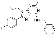 N-BENZYL-8-(4-FLUOROPHENYL)-2-METHYL-9-PROPYL-9H-PURIN-6-AMINE Struktur