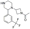 N-ACETYL-3(M-TRIFLUOROMETHYLPHENYLPIPERAZINYL) AZETIDINE Struktur