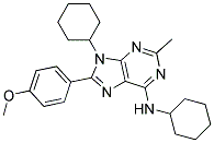 N,9-DICYCLOHEXYL-8-(4-METHOXYPHENYL)-2-METHYL-9H-PURIN-6-AMINE Struktur