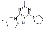 9-ISOBUTYL-2,8-DIMETHYL-6-(PYRROLIDIN-1-YL)-9H-PURINE Struktur