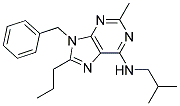 9-BENZYL-N-ISOBUTYL-2-METHYL-8-PROPYL-9H-PURIN-6-AMINE Struktur