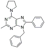 9-BENZYL-2-METHYL-8-PHENYL-6-(PYRROLIDIN-1-YL)-9H-PURINE Struktur