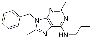 9-BENZYL-2,8-DIMETHYL-N-PROPYL-9H-PURIN-6-AMINE Struktur