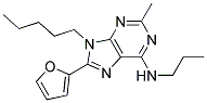 8-(FURAN-2-YL)-2-METHYL-9-PENTYL-N-PROPYL-9H-PURIN-6-AMINE Struktur