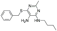 6-(BENZYLTHIO)-N4-BUTYL-2-METHYLPYRIMIDINE-4,5-DIAMINE Struktur