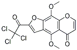 4,9-DIMETHOXY-2-TRICHLOROACETYL-5H-FURO-[3,2-G]-CHROMEN-5-ONE Struktur