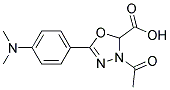 3-ACETYL-5-(4-(DIMETHYLAMINO)PHENYL)-2,3-DIHYDRO-1,3,4-OXADIAZOLE-2-CARBOXYLIC ACID Struktur