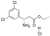 3-(S)-AMINO-3-(3,5-DICHLOROPHENYL)PROPIONIC ACIDETHYL ESTER HYDROCHLORIDE Struktur