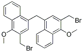 bis(3-bromomethyl-4-methoxy-1-naphthyl)methane Struktur