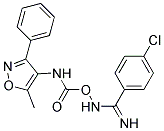 4-CHLORO-N-({[(5-METHYL-3-PHENYLISOXAZOL-4-YL)AMINO]CARBONYL}OXY)BENZENECARBOXIMIDAMIDE Struktur