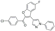 (4-CHLOROPHENYL)[5-FLUORO-3-(1-PHENYL-1H-PYRAZOL-4-YL)-1-BENZOFURAN-2-YL]METHANONE Struktur