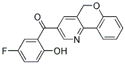 5H-CHROMENO[4,3-B]PYRIDIN-3-YL(5-FLUORO-2-HYDROXYPHENYL)METHANONE Struktur