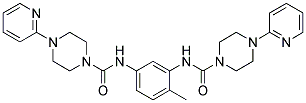 N,N'-(4-METHYL-1,3-PHENYLENE)BIS(4-(2-PYRIDINYL)-1-PIPERAZINECARBOXAMIDE),1X1ML Struktur