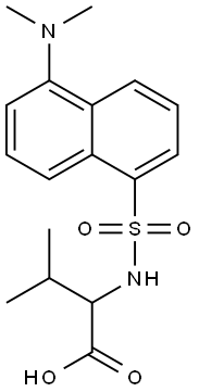 rac-(2R*)-2-(5-ジメチルアミノ-1-ナフチルスルホニルアミノ)-3-メチルブタン酸 化學構(gòu)造式