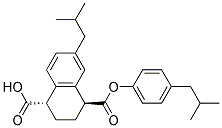 TRANS-7-(2-METHYLPROPYL)-1-[4-(2-METHYL-PROPYL)PHENYL]-1,2,3,4-TETRAHYDRO-NAPHTHALENE-1,4-DICARBOXYLIC ACID Struktur