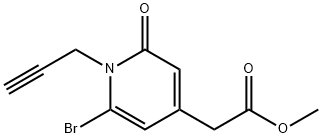 METHYL 6-BROMO-1,2-DIHYDRO-2-OXO-1-(2-PROPYNYL)-4-PYRIDINEACETATE (85:15% BROMO:CHLORO DERIVATIVE) Struktur