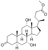 METHYL 3-KETO-7A,12A-DIHYDROXY-5A-CHOLANOATE Struktur