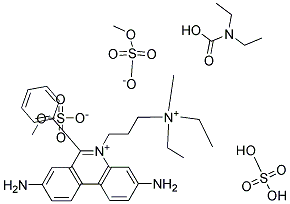 PROPIDIUM DIETHYLCARBAMATE HYDROGEN SULFATE METHYL SULFATE Struktur