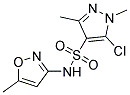 N4-(5-METHYLISOXAZOL-3-YL)-5-CHLORO-1,3-DIMETHYL-1H-PYRAZOLE-4-SULPHONAMIDE Struktur