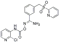 N'-({[(2-CHLOROPYRIDIN-3-YL)AMINO]CARBONYL}OXY)-3-[(PYRIDIN-2-YLSULPHONYL)METHYL]BENZENECARBOXIMIDAMIDE Struktur