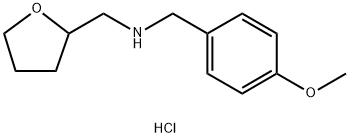 (4-METHOXYPHENYL)-N-(TETRAHYDRO-2-FURANYLMETHYL)-METHANAMINE HYDROCHLORIDE Struktur