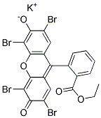 potassium ethyl o-(2,4,5,7-tetrabromo-6-oxido-3-oxo-3H-xanthen-9-yl)benzoate  Struktur