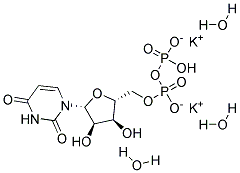 Uridine 5'-diphosphate dipotassium salt trihydrate
 Struktur