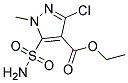 Ethyl 3-Chloro-5-Aminosulfonyl-1-Methyl-Pyrazolyl-4-Carboxylate Struktur