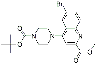 Methyl 4-(1-Boc-Piperazine-4-Yl)-6-Bromo-2-Quinoline-Carboxylate Struktur