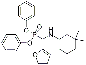 N1-[(Diphenylphosphoryl)(fur-2-yl)methyl]-3,3,5-trimethylcyclohexan-1-amine Struktur