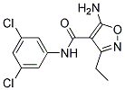 5-Amino-N-(3,5-dichlorophenyl)-3-ethylisoxazole-4-carboxamide Struktur