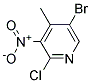 5-Bromo-2-chloro-4-methyl-3-nitropyridine Struktur