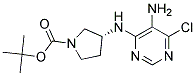 tert-butyl (3R)-3-[(5-amino-6-chloropyrimidin-4-yl)amino]pyrrolidine-1-carboxylate Struktur