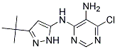 N4-(3-tert-butyl-1H-pyrazol-5-yl)-6-chloropyrimidine-4,5-diamine Struktur