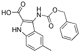 3-{[(benzyloxy)carbonyl]amino}-5-methyl-1H-indole-2-carboxylic acid Struktur